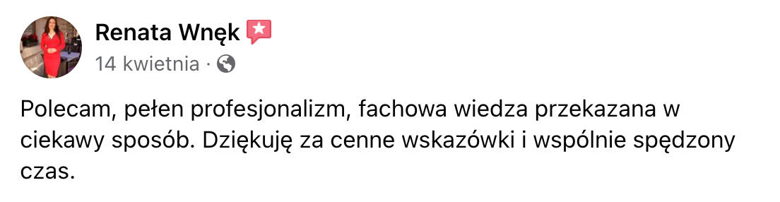 Opinia — Renata Wnęk